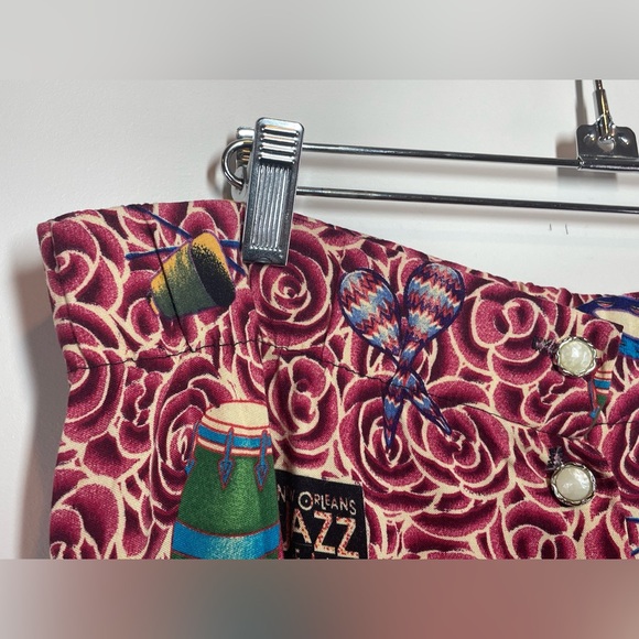 Vintage BayouWear NOLA Jazz & Heritage Festival HowAhYa 1990s Midi Skirt Size M - Picture 6 of 16